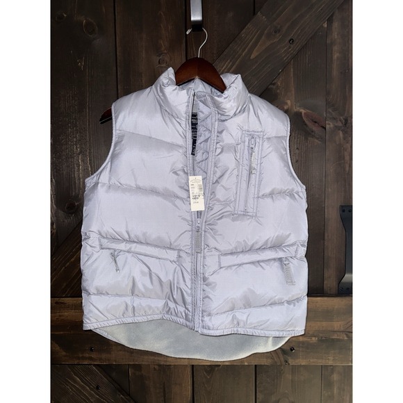 American Eagle NEW Women's M Performance Puffer Jacket Vest Down Filled Gray - Picture 1 of 5